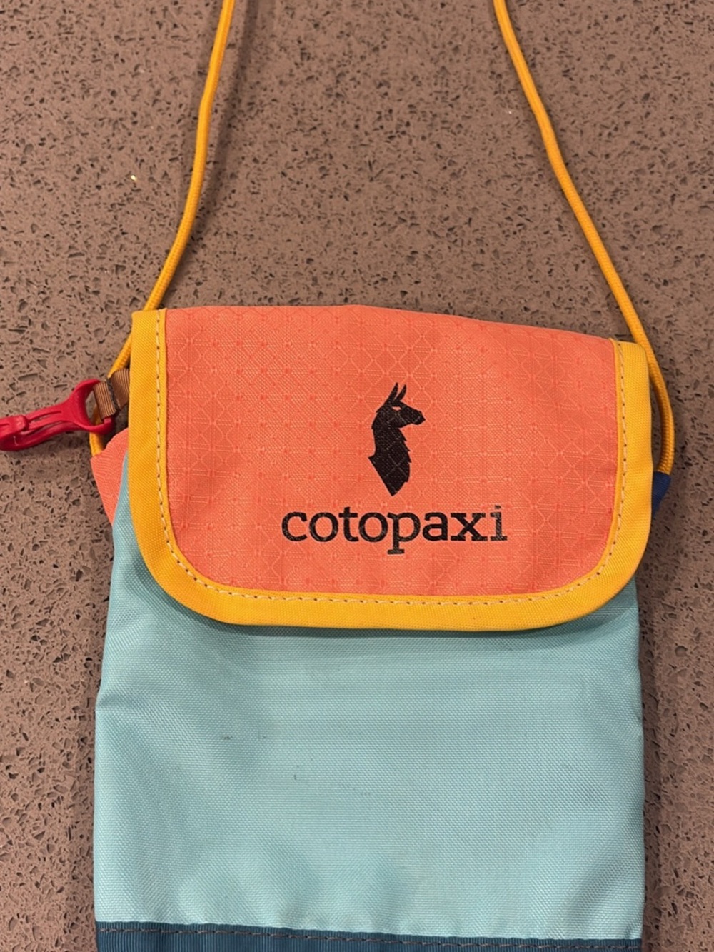 Cotopaxi Women's Colorblock Crossbody Bag - Orange & Light Blue